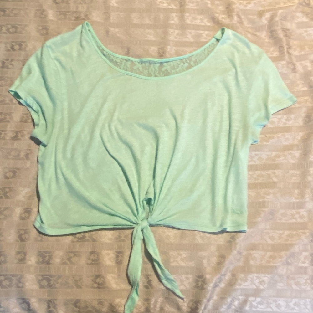 Victoria’s Secret Mint green cropped lace top